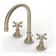 Faucet bilik mandi yang meluas emas